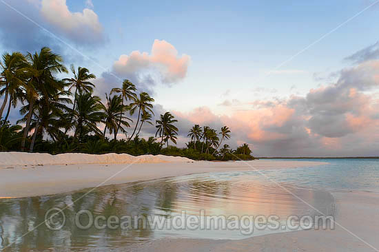 Tropical beach lagoon Cocos Islands photo