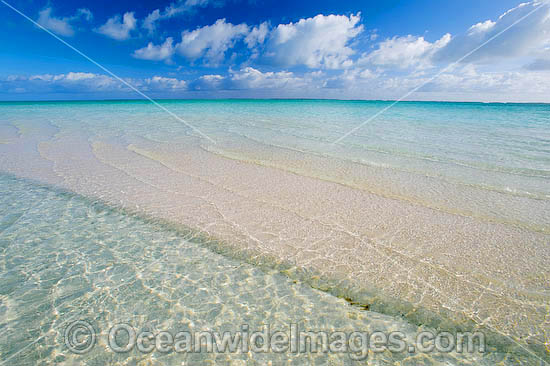 Tidal ripples tropical beach Cocos Islands photo
