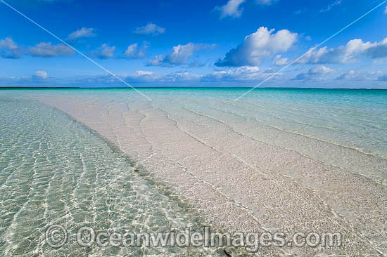 Tidal ripples tropical beach Cocos Islands photo