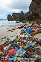 Trash on beach Christmas Island Photo - Gary Bell