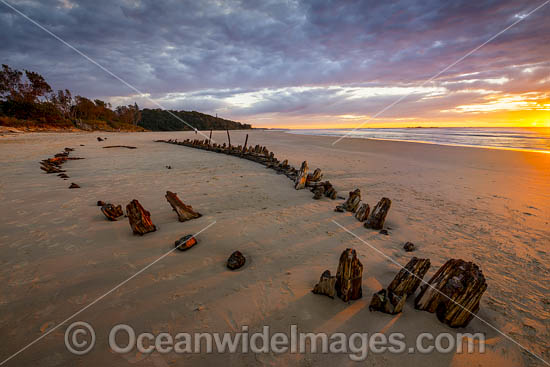 Buster Shipwreck at sunrise photo
