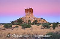 Chambers Pillar at dusk. Central Outback Australia