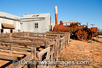 Historic Steam Traction Engine, used to provide power for machine sheering in the Kinchega Woolshed until the 1920's. Kinchega National Park, near Menindee, New South Wales, Australia